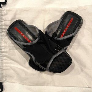 Black Prada Slides - Size 38.5